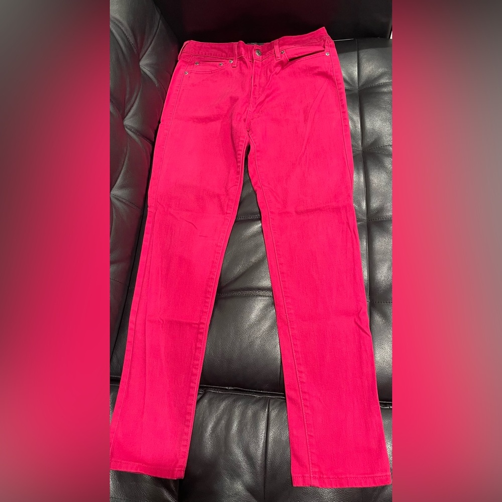 LEVIS High‎ Rise Skinny Hot Pink Jeans - Picture 2 of 7